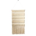 Saro Lifestyle 47 x 24 in. Braided Design Woven Wall Hanging, Ivory WA911.I